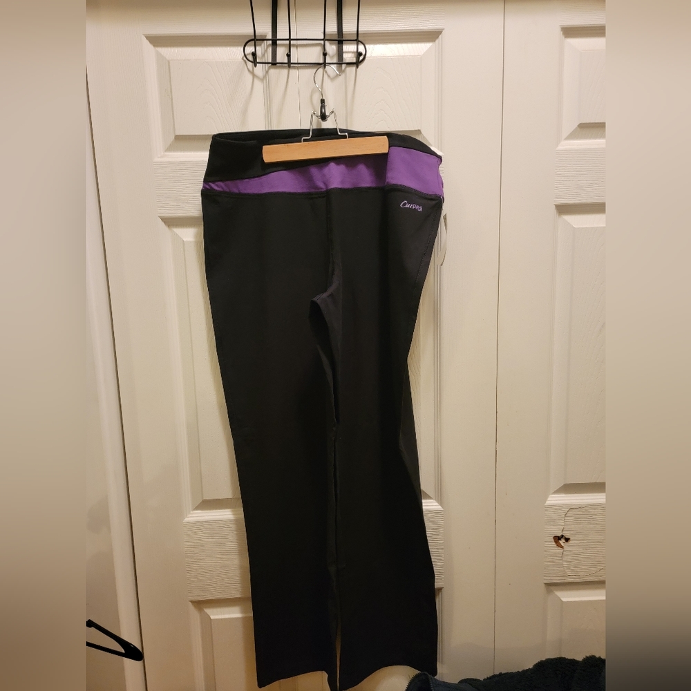 Stride‎ Tummy Control Pants Black/Purple Size 2X